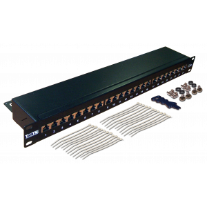 Патч-панель TWT 24 порта, STP, кат.6, 1U